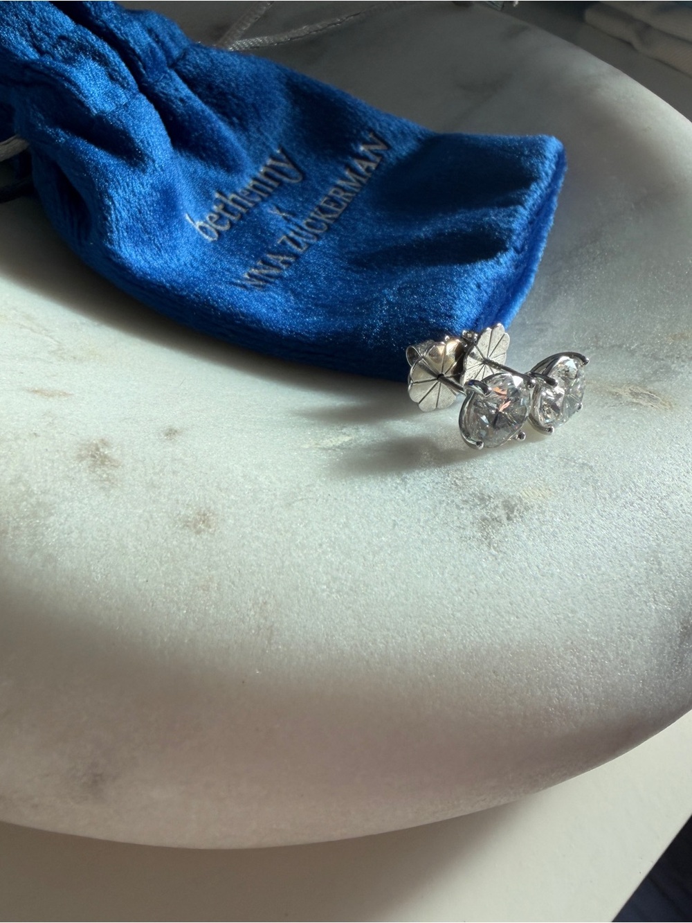 Bethenny Frankel x Anna Zuckerman Just Like Diamonds 4 Carat Studs in platinum - Picture 3 of 7